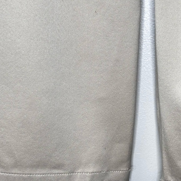 PRINCESS POLLY Amalia Wide Leg High Waisted Satin Trousers Pants in Beige Size 4 - Picture 10 of 14